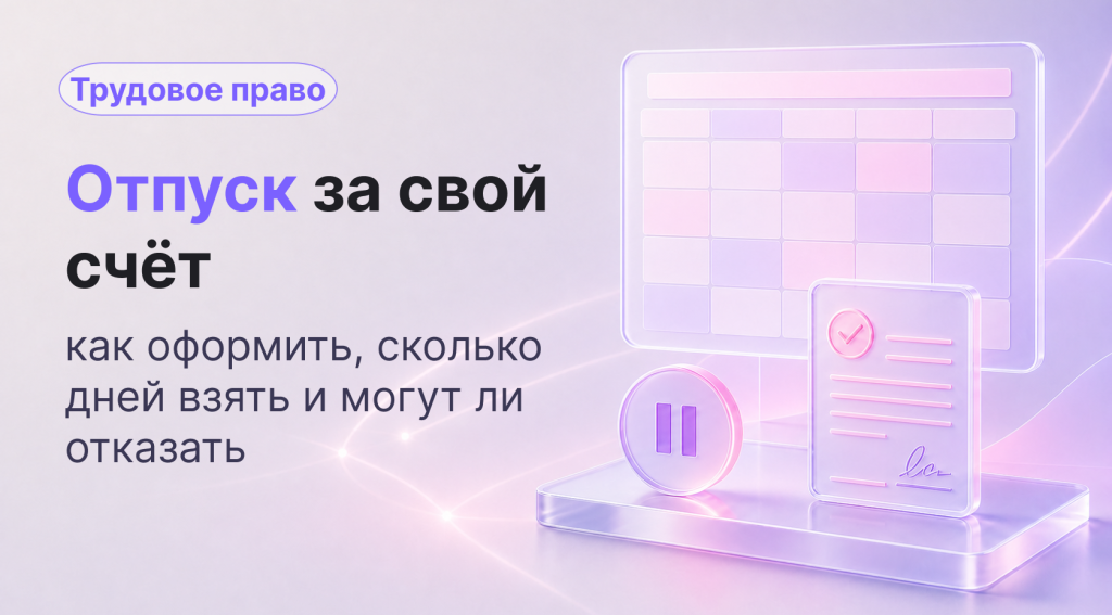 Отпуск за свой счет: как оформить, сколько дней можно взять и могут ли отказать